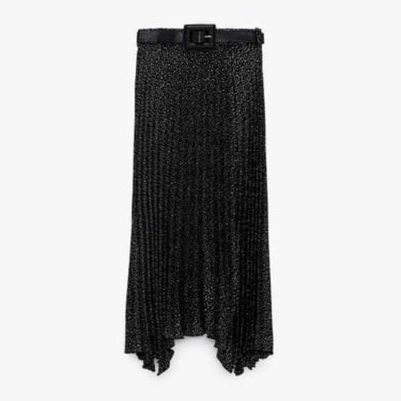 Zara Dresses & Skirts - ZARA Asymmetric hem satin effect skirt